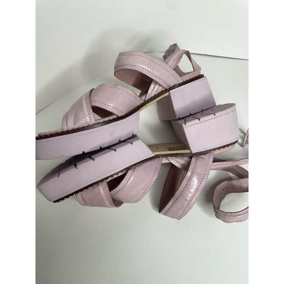 Anthropologie Elvio Zanon Cross Strap Sport Sandals Lilac Purple Size 40 US 9.5 - Picture 5 of 7